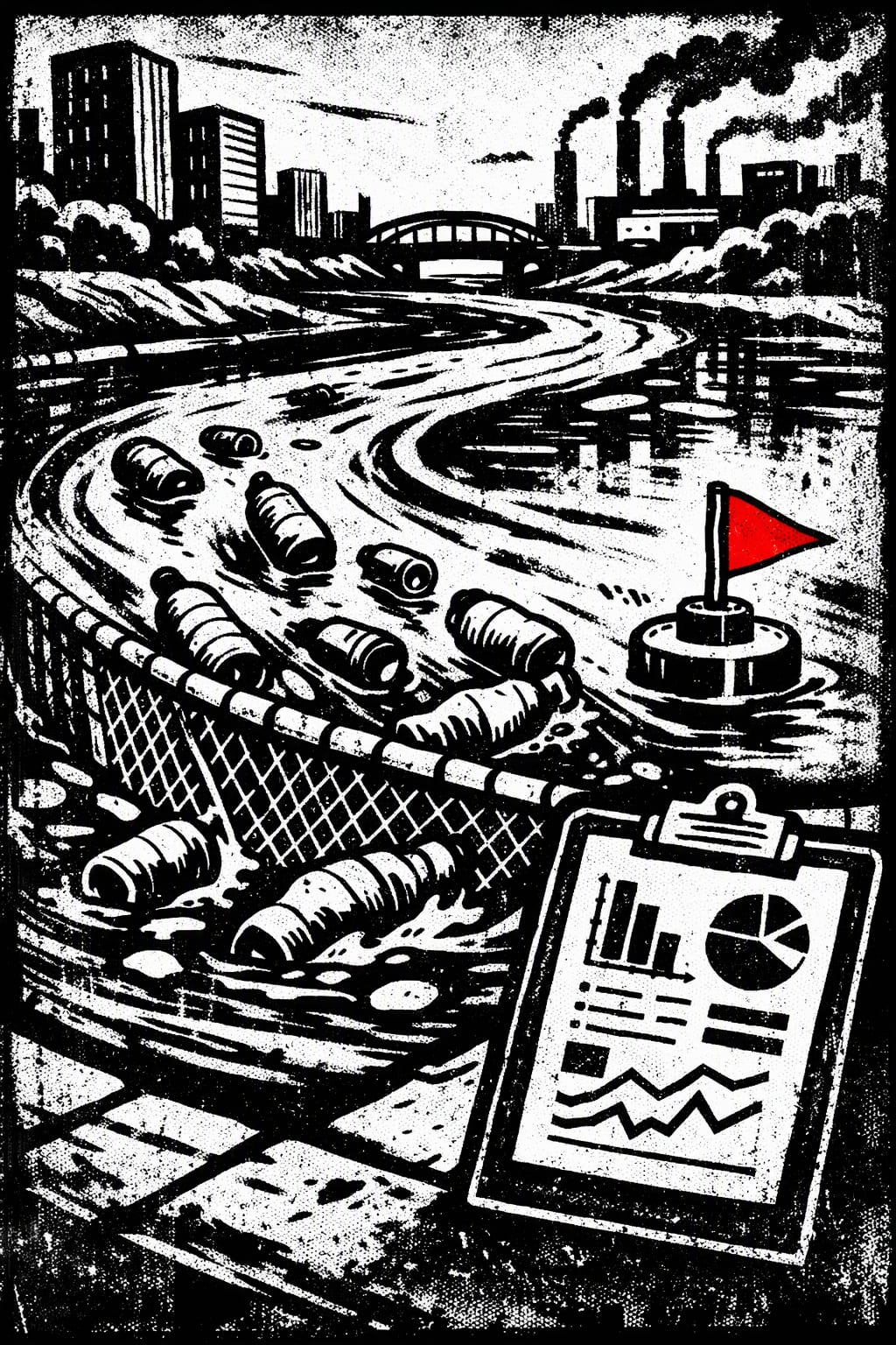 Illustration for: Anacostia River cleanup links local trash to ocean policy