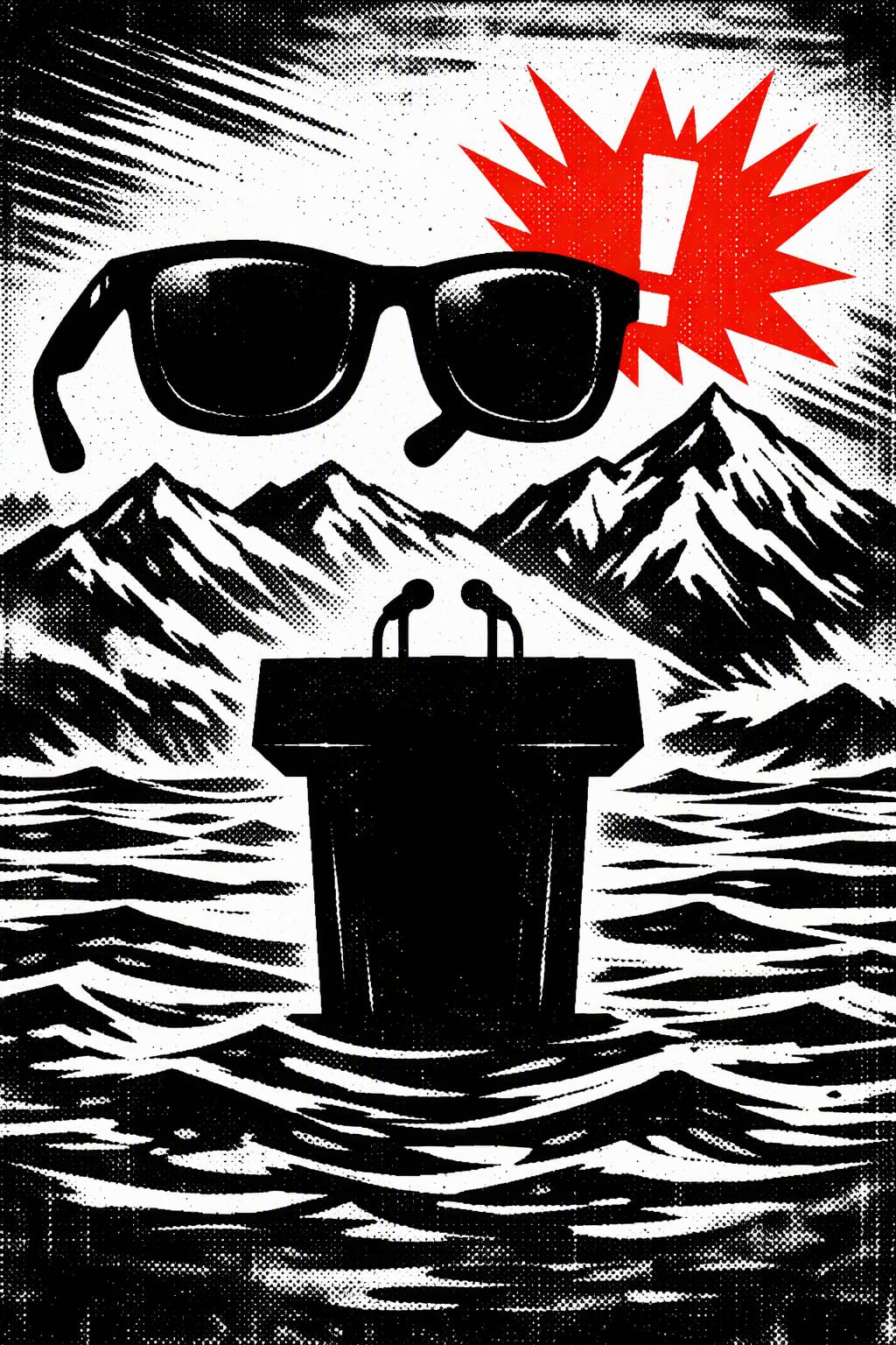 Illustration for: Balen’s UN climate pitch meets the global media’s shades obsession