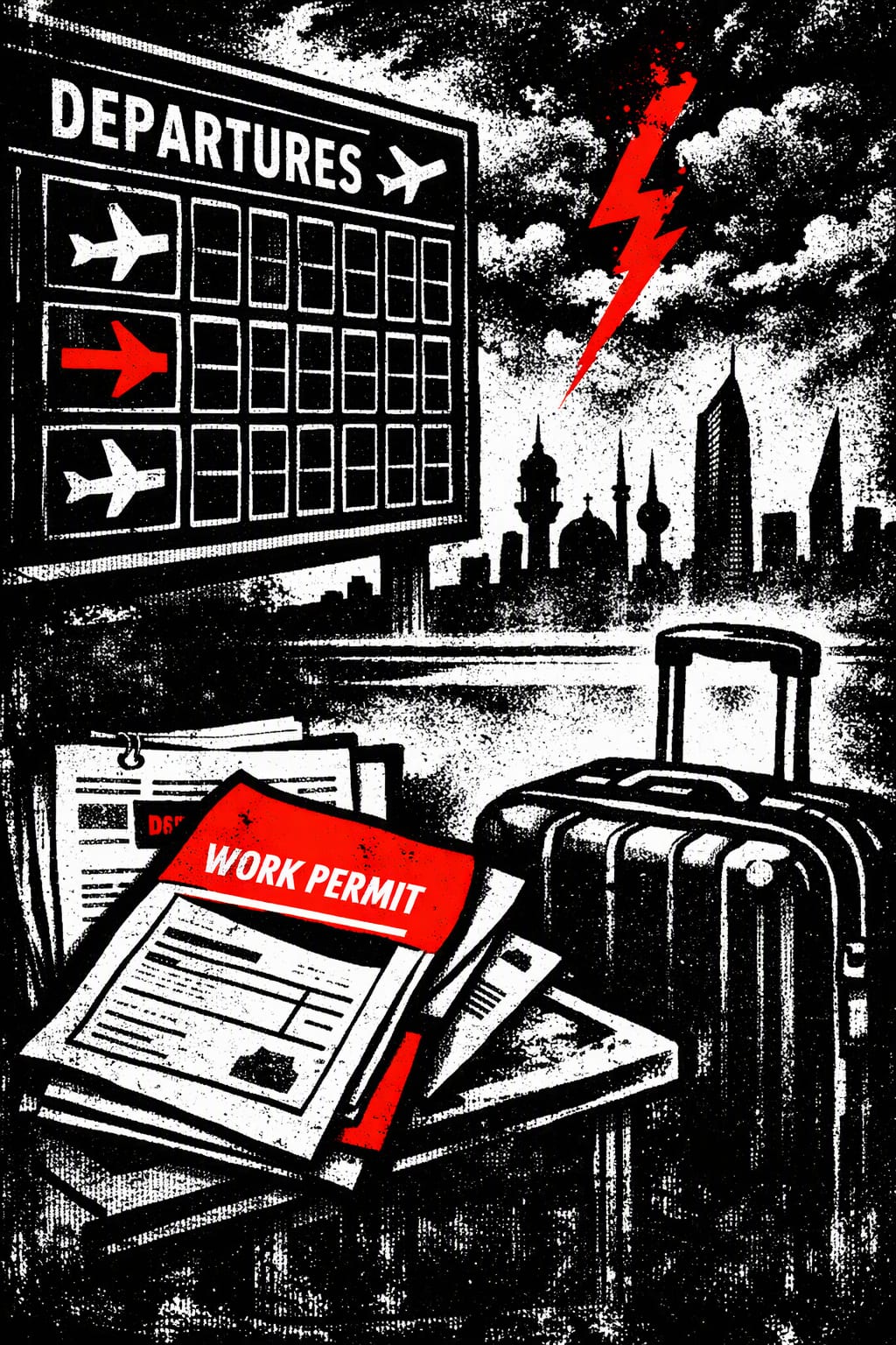 Illustration for: Gulf job pipeline tightens for Nepali workers