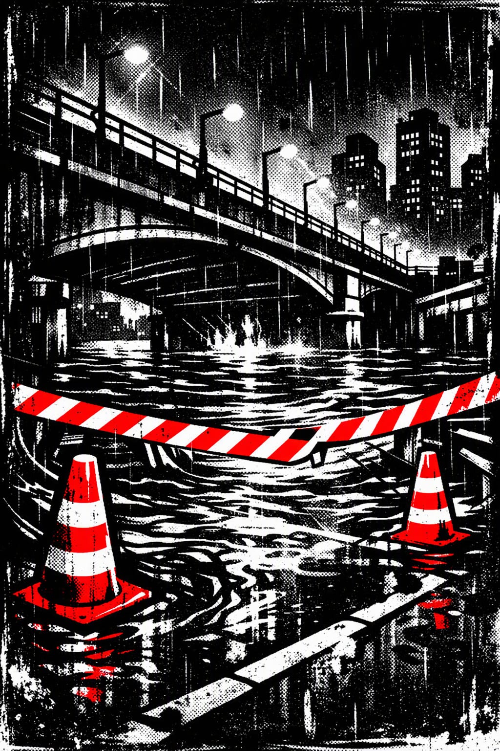 Illustration for: Kathmandu police warn against river corridor travel as floods rise