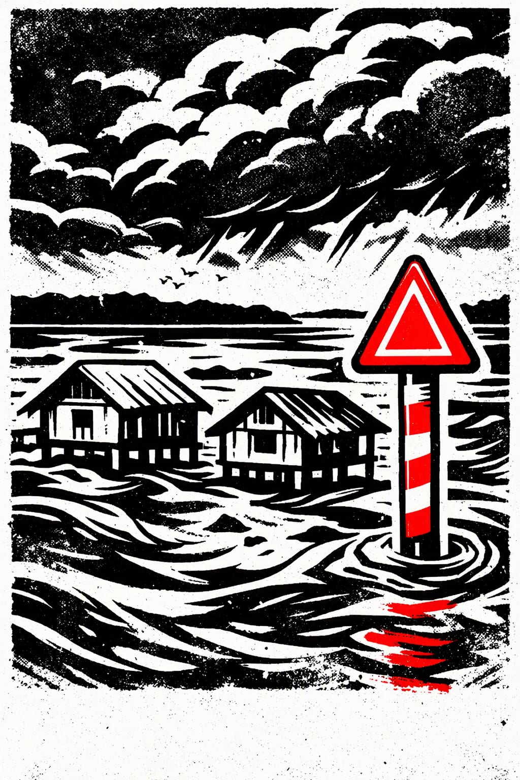 Illustration for: Narayani flood hits Susta, 165 homes affected