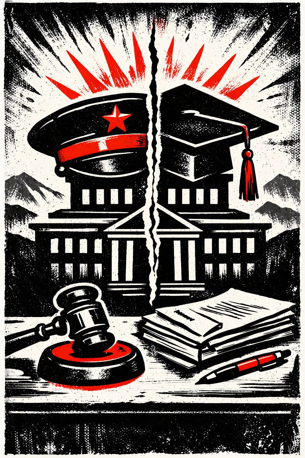 Illustration for: Nepal’s Defence University bill sparks a control-room fight